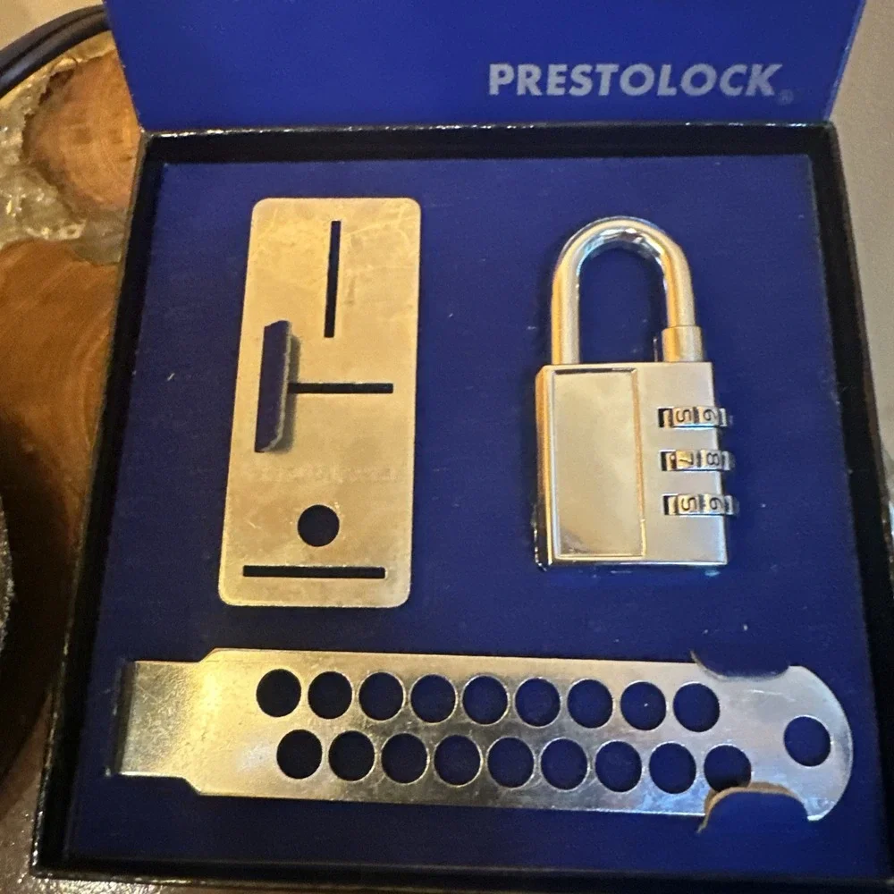 PRESTOLOCK Travel Lock Set The Set-It-Yourself Travel Lock # 2428PC VTG